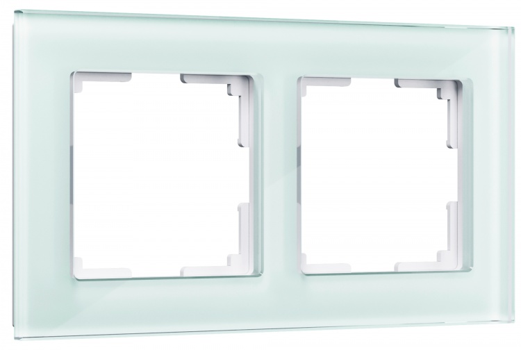 Рамка на 2 поста Werkel WL01-Frame-02 Favorit (натуральное стекло) - купить в Атырау