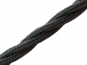 Витой ретро кабель для внешней проводки Werkel Retro 3х2,5мм черный - купить в Атырау